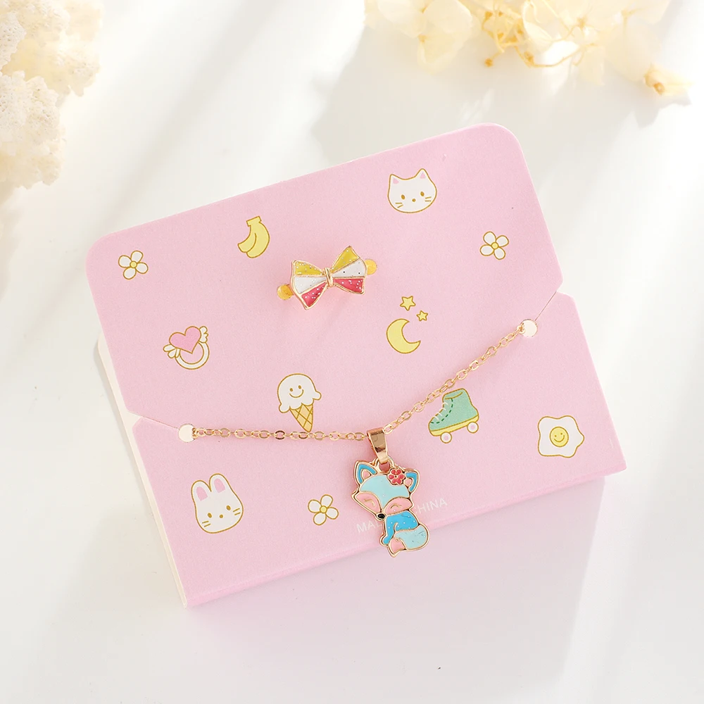  Fashion zinc alloy enameled fox kids costume jewelry