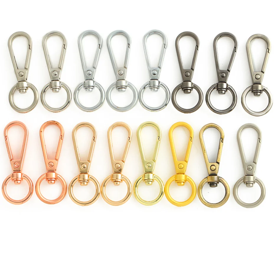 Metal round O-ring Eye Snap Hook Trigger Clasps Clips  for  Keychains