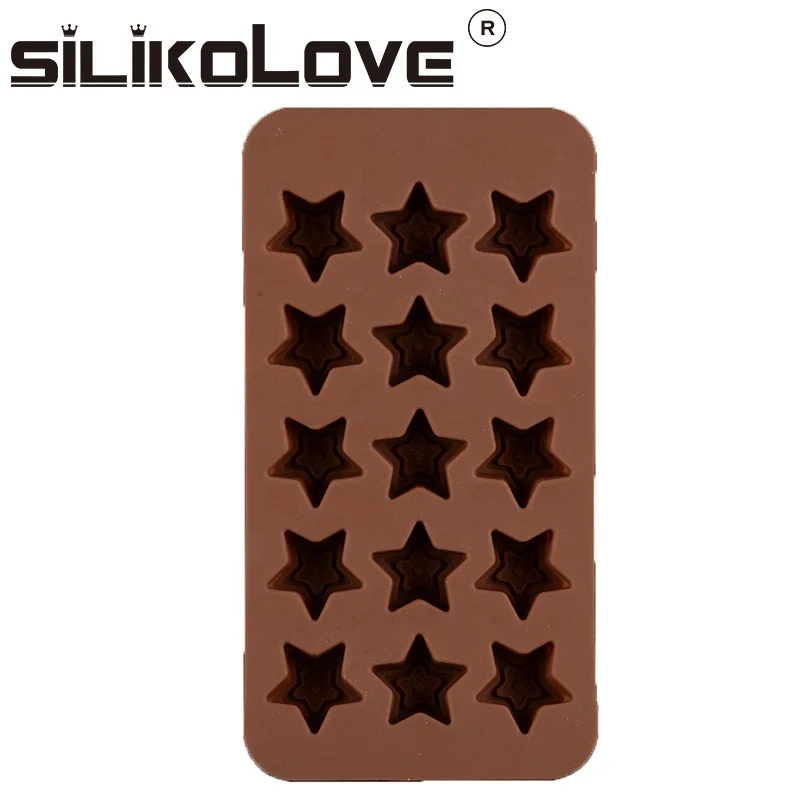 China Factory Direct Supply 3d 15 Mini Stars Unique Silicone Chocolate Molds