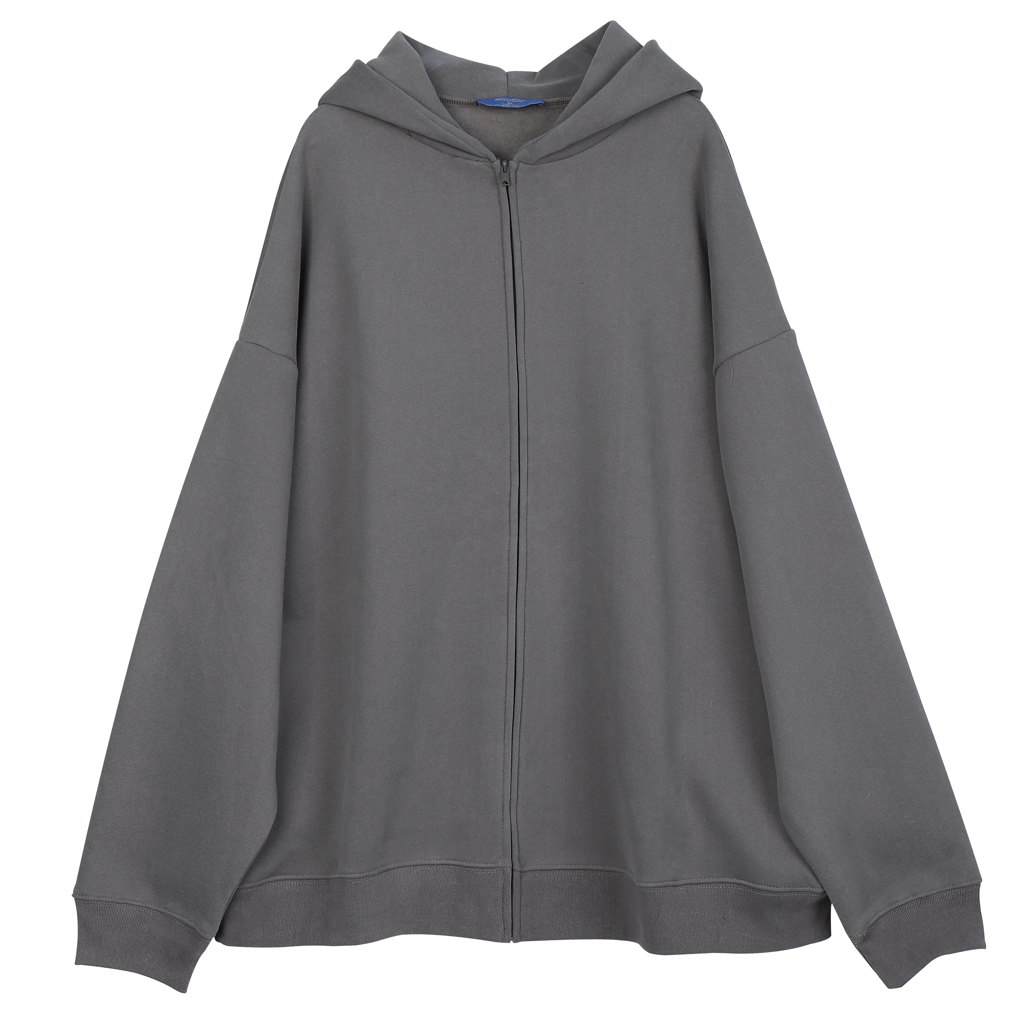 Hoodie manufacturers heavy boxy fleece hoody plain oversized hip hop zipper up mens hoodies sweatshirts
