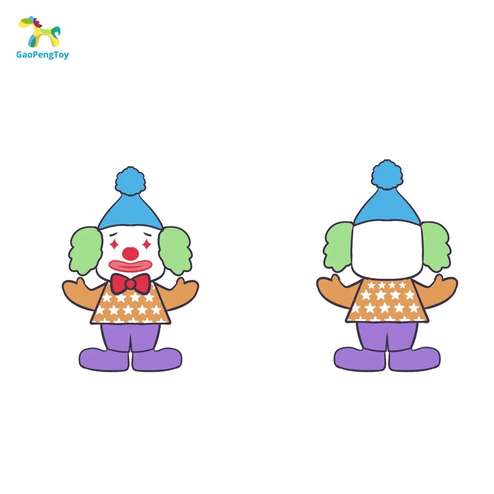 Custom plush dolls new element circus weird and wacky well-known clowns Joker quirky bizarre style dolls