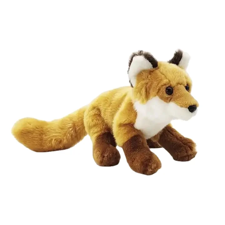 Custom Cute Plush Fox Toy  Lifelike Soft Stuffed Animal Toy Plush Fox