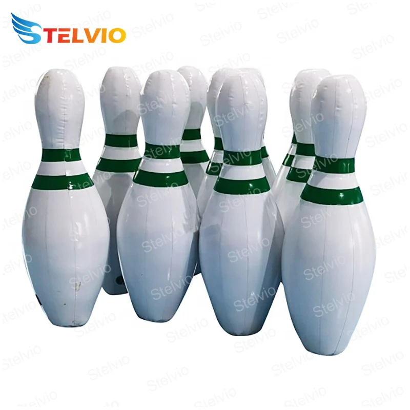 Giant Durable PVC Tarpaulin Bowling Pins Human Bowling Games inflatable penguin bowling game For Sale