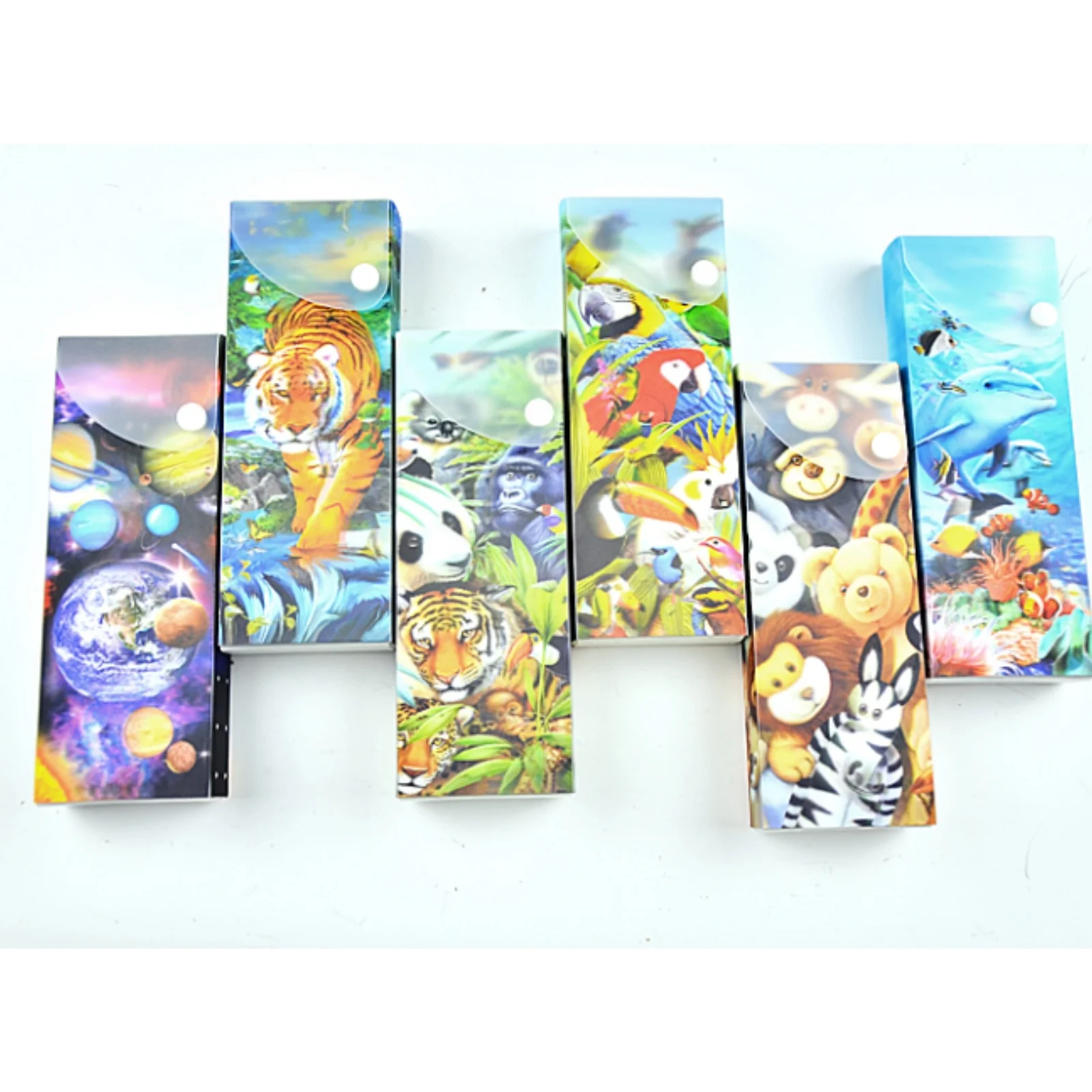 Novelty 3D sliding pencil box pencil case PET Lenticular Sheet 3D Picture lenticular poster 3D lenticular card postcard sticker