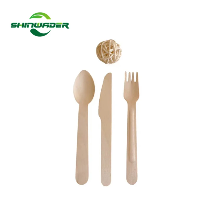 Eco friendly personalized disposable custom wholesale price wooden cutlery set fork