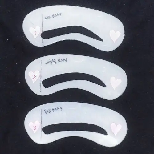 Eyebrows Drawing Guide Card 3 Styles Reusable Eyebrow Shapes Stencil