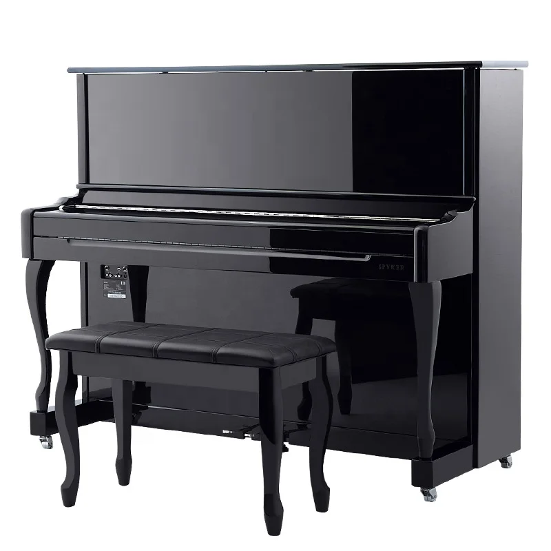 SPYKER Digital Upright Piano Factory 88 keys Touch Sensitive Hammer Keyboard MIDI Black Polish HD-L123 Vertical Piano