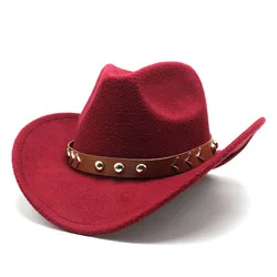 Factory Western Design Sunshade Black Felt Fedora Hat Unisex Sombrero Custom Stetson Cowboy Hat