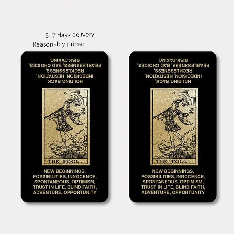 2023 new retro tarot cards black classic knight Tarot oracle card