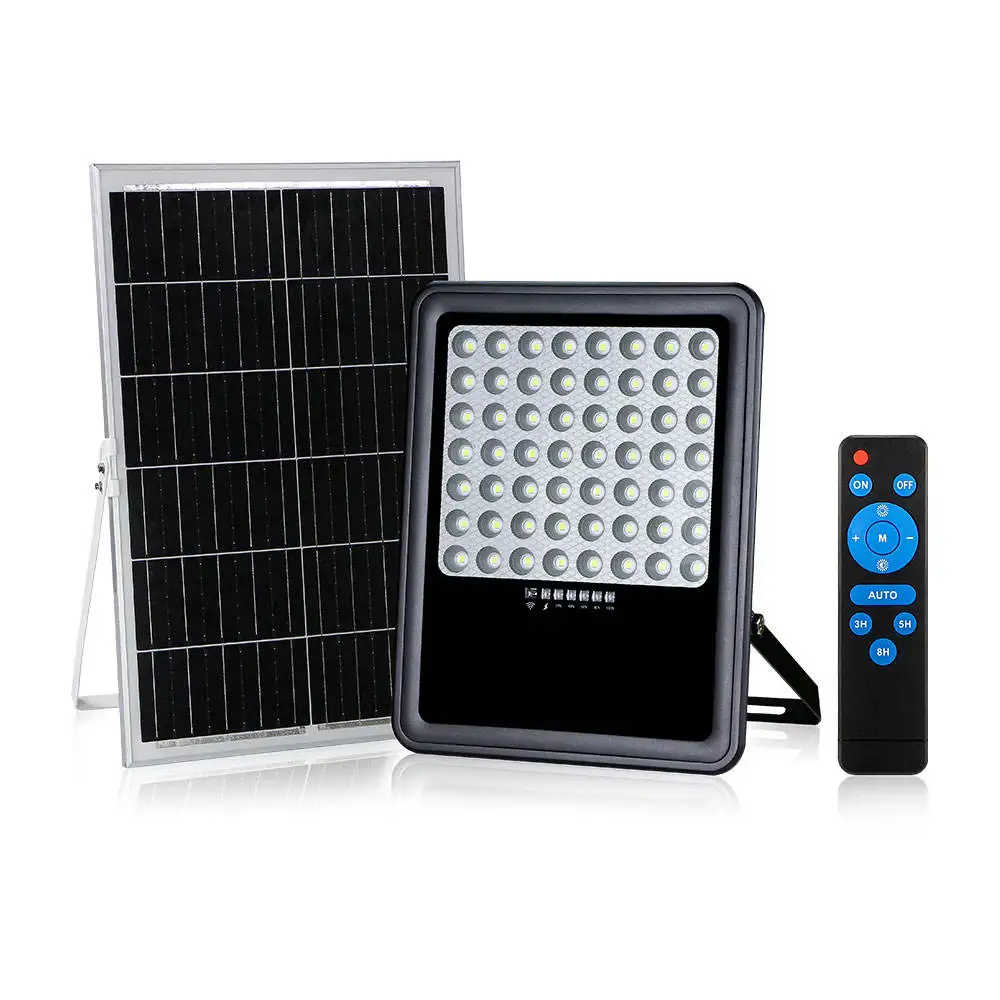 100W OEM ODM Available remote control explosion proof waterproof outdoor led solar led solar flood light