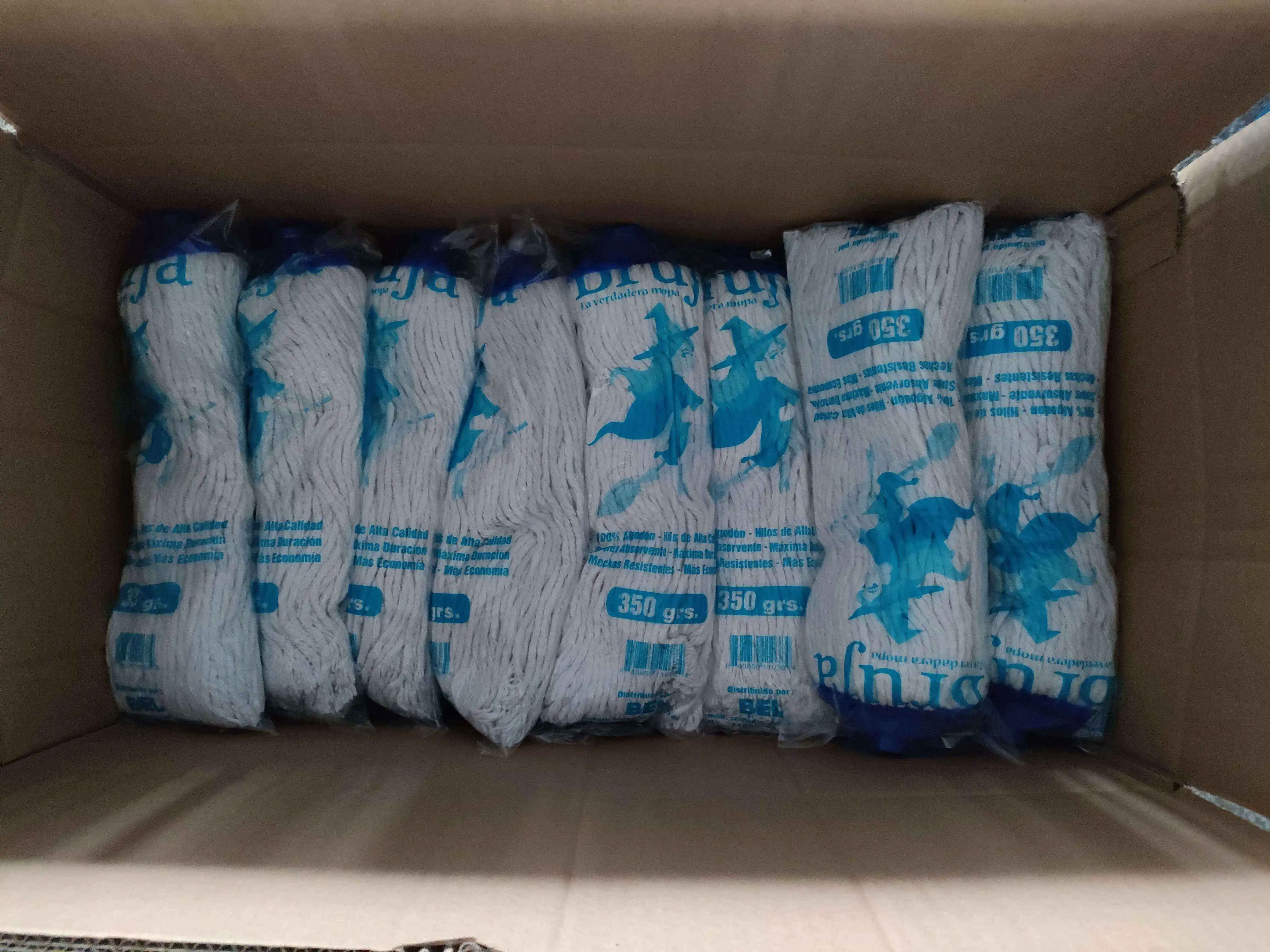 China Factory Making Machine Mop With Wood Mop Stick Round Cotton Mop With Wooden Handle