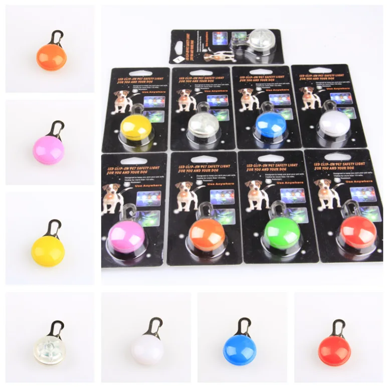Amazon Hot Sell  2021Dog Accessories LED Light Up Dog Collar Glow Pet Safety Tag Pendant Dog Light