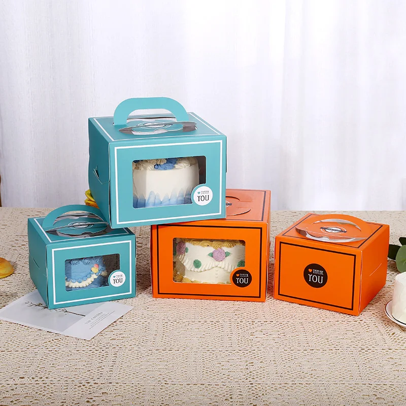clear long muffin cupcakes box bakery shop package boxes  pastry box