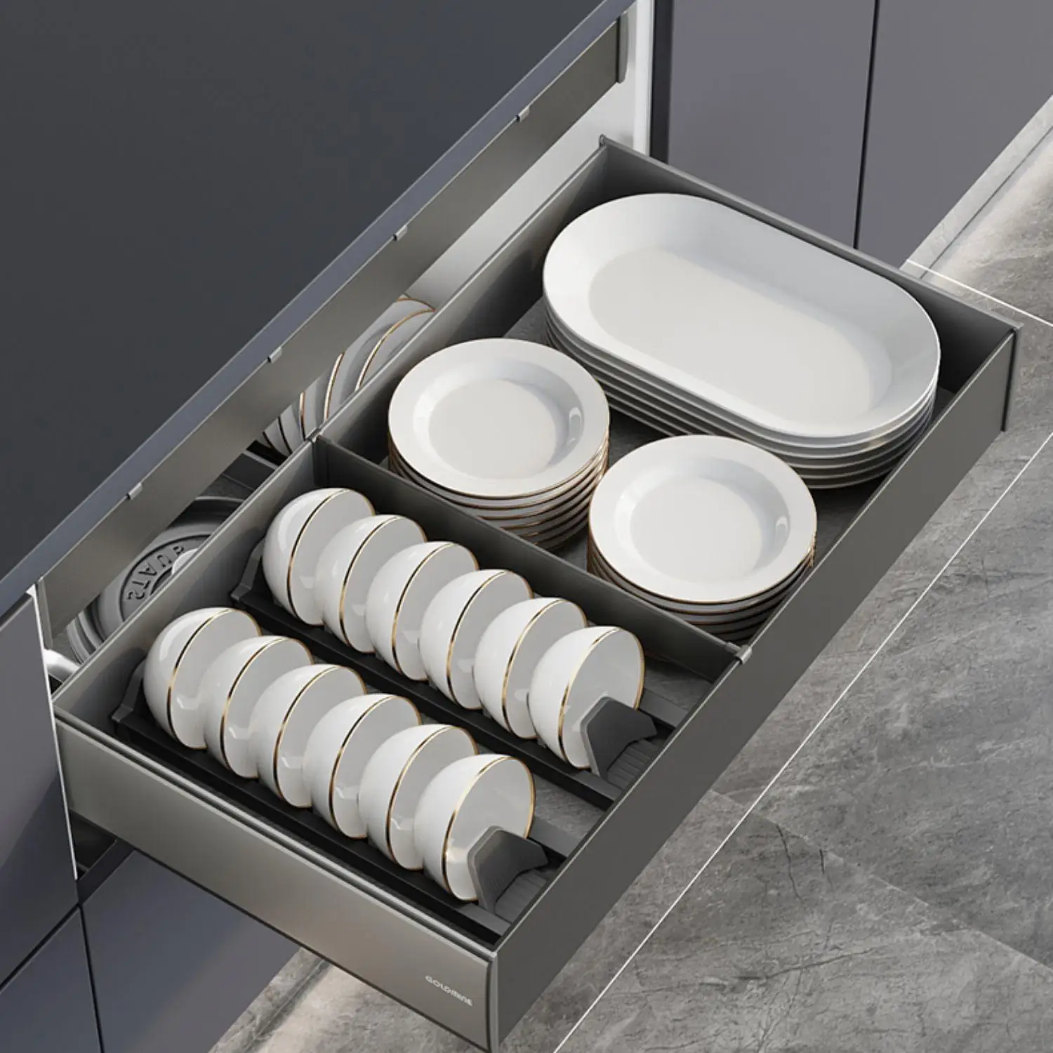 Goldmine 3 Tier Pull Out Cabinet Organizer Kitchen Cabinet Pull Out Basket Pullout Kitchen Aluminium Pull Out Basket