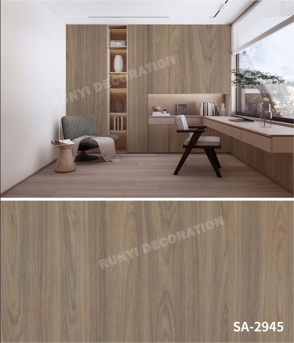 Мембранная дверь ПВХ Деревянный Дизайн Виниловая пленка матовые цвета рулон для вакуумного прессования древесины