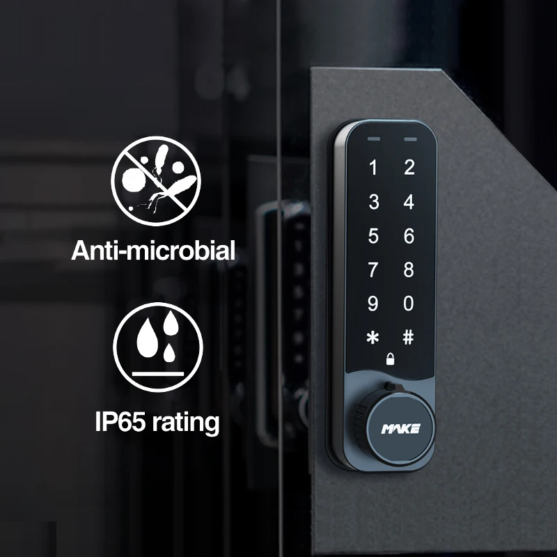 MK735 IP65 waterproof Electronic coded Password Lock Digital Cabinet Passcode Lock Keyless Fitness Gym touch keypad Locker Lock