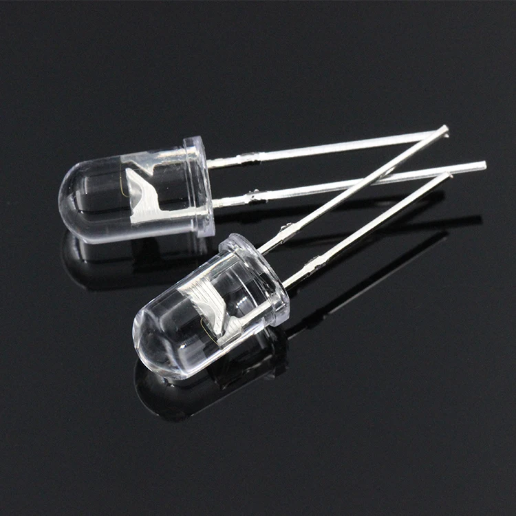 Directly Inserted F5/5mm Round Short Foot Transparent LED Beads Red Yellow Green Traffic High Light Lamp DIP LED