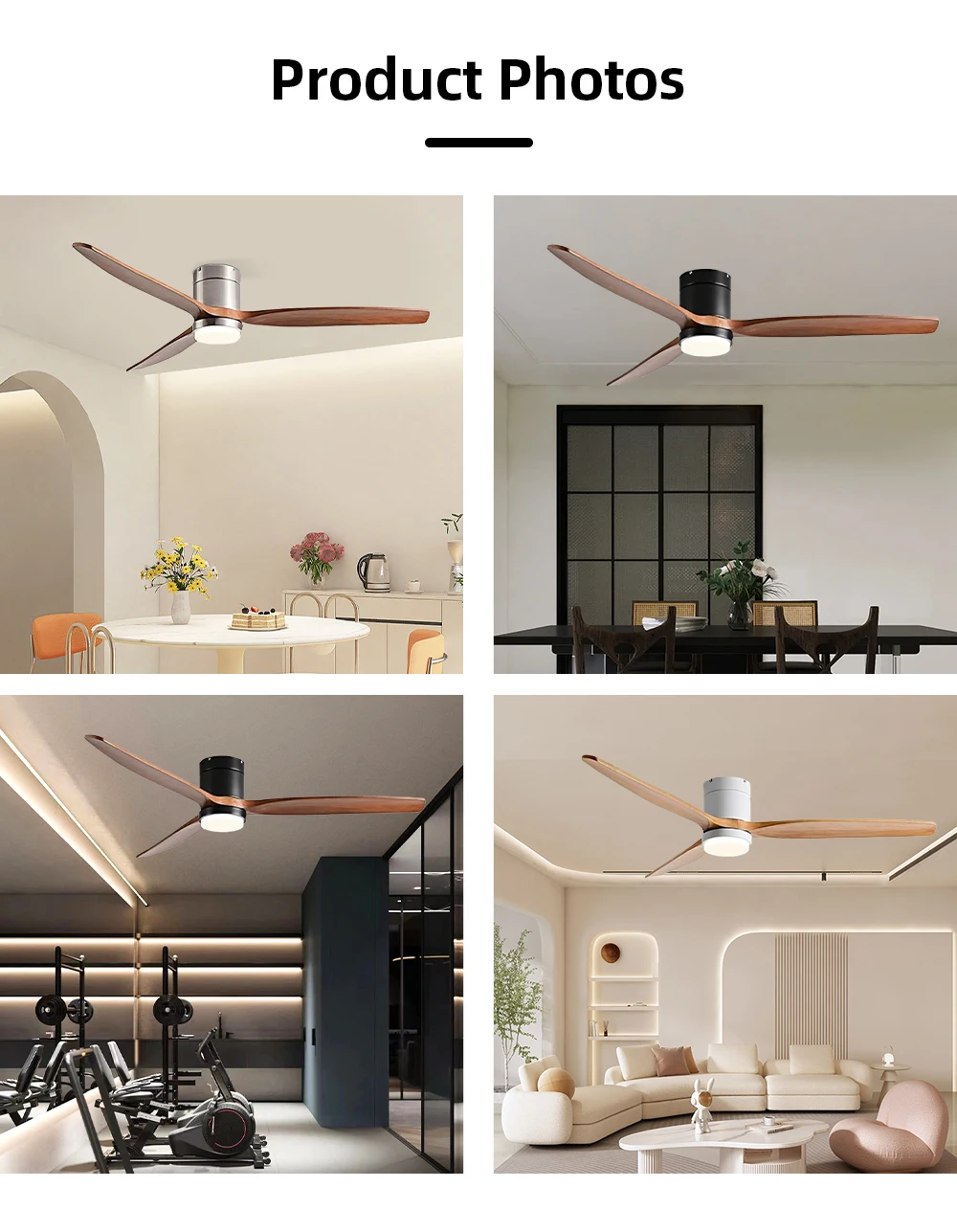 Indoor Restaurant Bedroom 3 Colors Smart Ceiling Fan Light Led Ceiling Fans With Remote Control