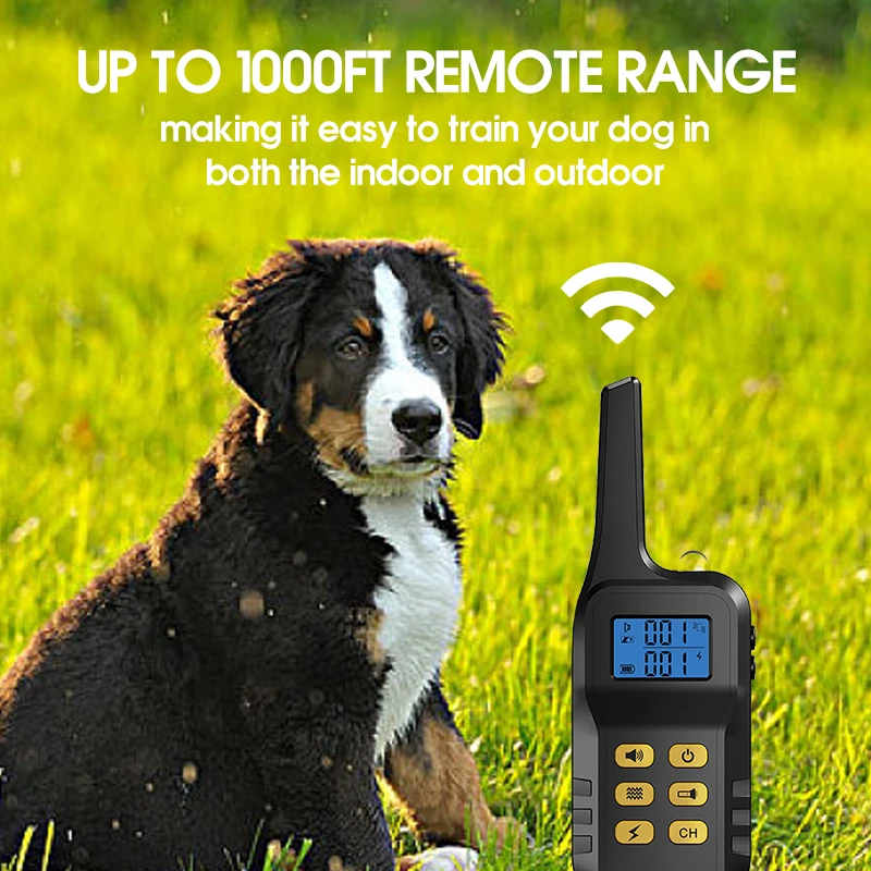 Dual 2 In 1 Remote Dog Training Collar And Electric Beeper Shock Dog Collar Control Electric Dog Training Collar