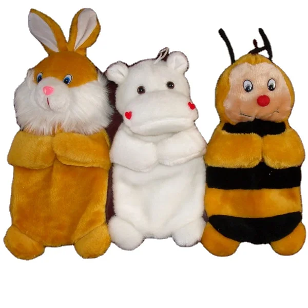 Warm Christmas Gifts Lifelike Plush Panda Deer Dog Monkey Animal Hot Water Bag Pillow for Indoor and Travel