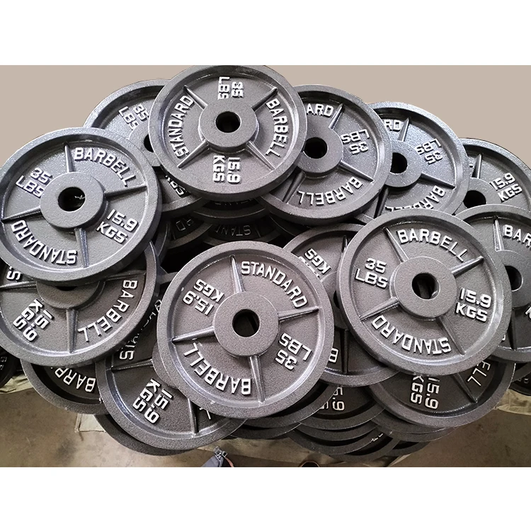 Factory Sale durable steel four bar 5LB Weight Plates Cast Iron Paint Fitness black barbell for fitness training molds