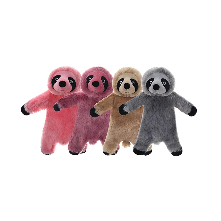 
High quality Pet Toy Flat Animal Sloth Dog Toy Interactive Pet Toy 