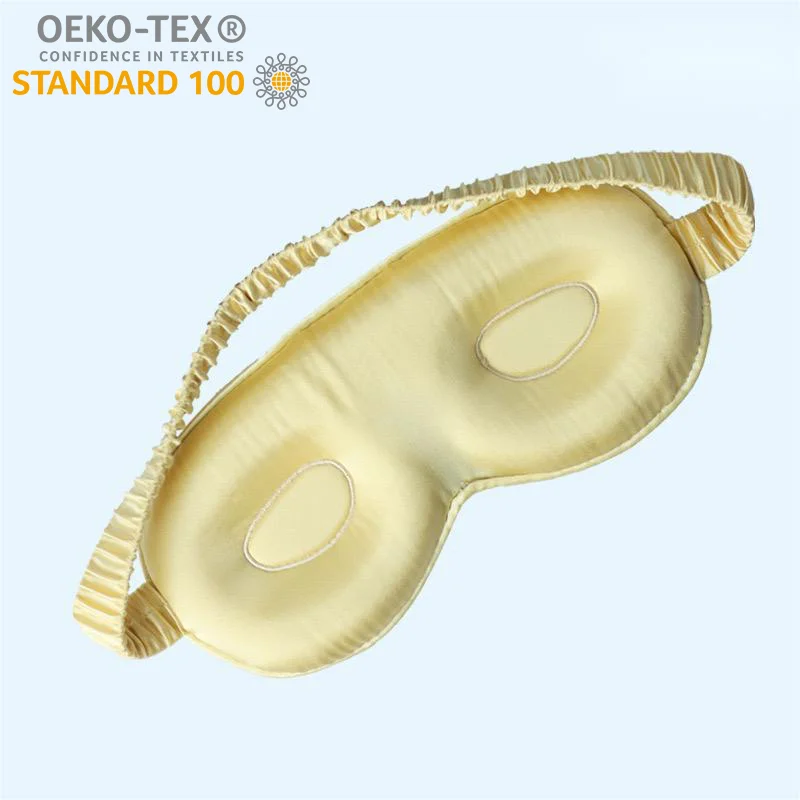 OEKO TEX-100 Silk 3D Eye Mask Soft Reusable Sleeping 19mm Silk Eye Mask For Travel