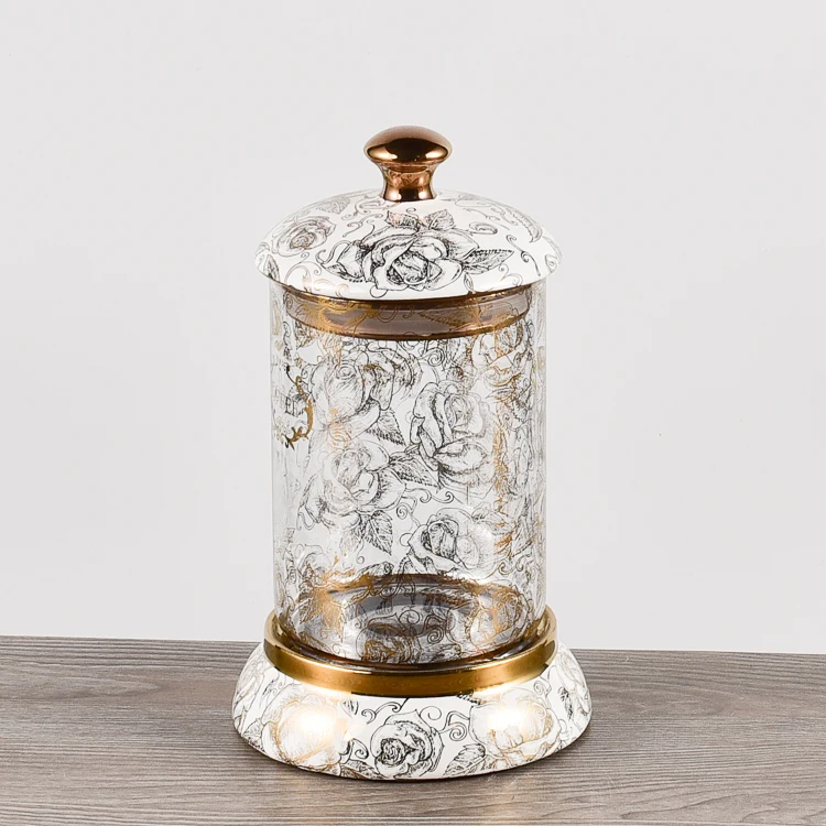 Yongsheng wholesale Modern style kitchen storage jar set glass canister with metal lid