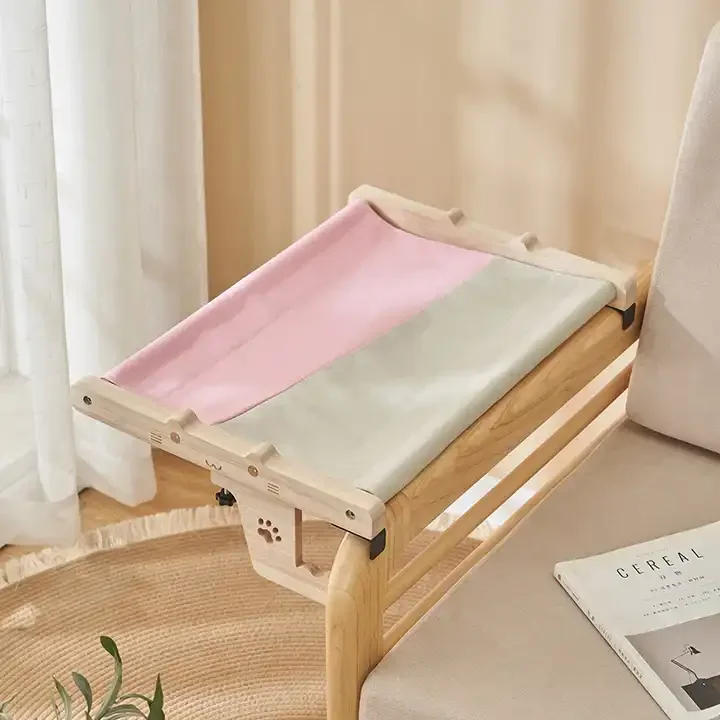 Spot wholesale hanging cat bed window Perch hammock wood cat bed hammock for cats