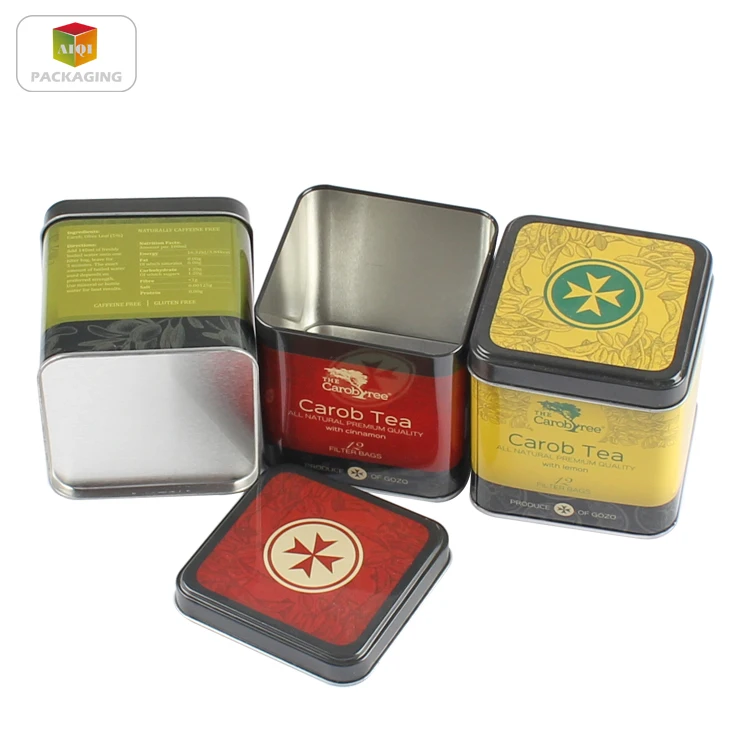 
Wholesale square metal tea biscuit tin box 