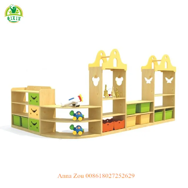2021 Long used children toys cabinet kindergarten toys kids storage cabinet wooden children furniture sets