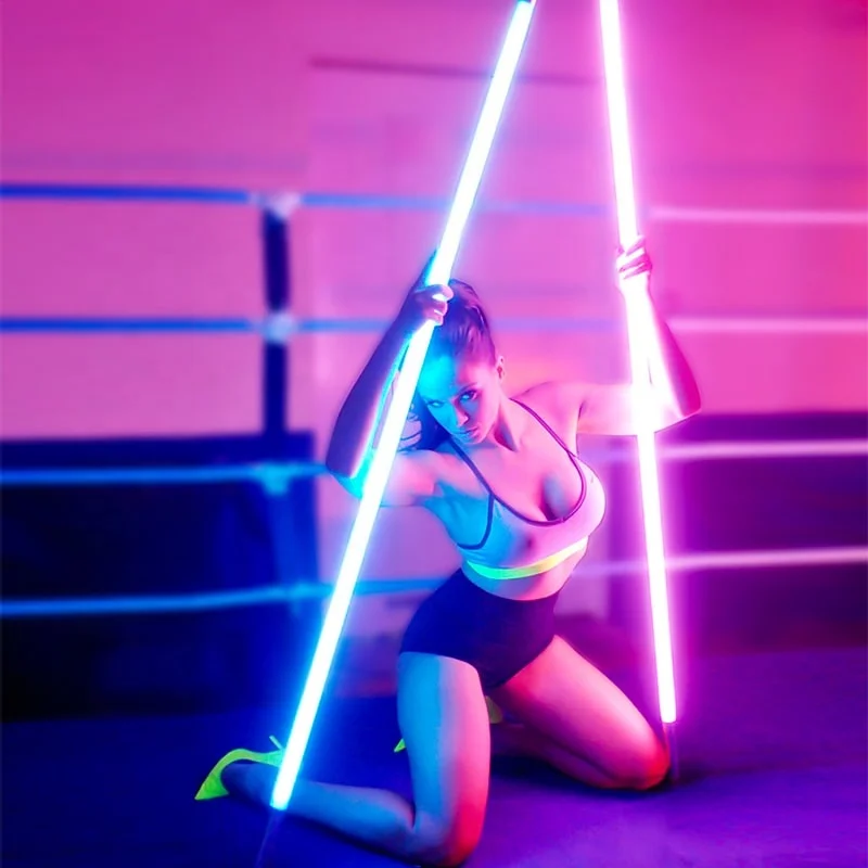 LUXCEO Mood 1 50cm 85cm 120cm T8 Tube Bar Light Portable USB Rechargeable Music Mode RGB Colored LED Video Light