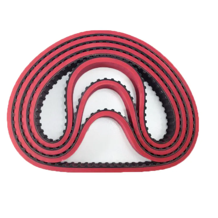 High Torque Red Rubber Coating Timing Belts Htd 3M 5M Coated Timing Belt With Rubber