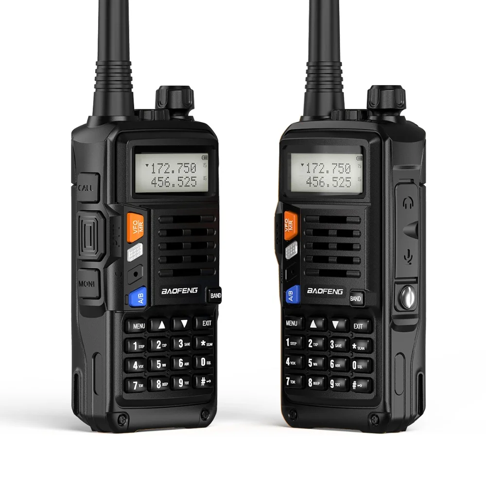 Walkie talky walkie talkie Baofeng 8 Вт Высокая мощность 2800 мАч большая емкость cb ham Радио BF UV S9 plus Портативный переговорный телефон