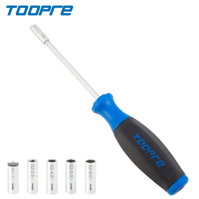 Toopre Tools Built-In Square Socket Internal Nipple Spoke Wrench Convenient Shop Tools with Spoke Wrench
