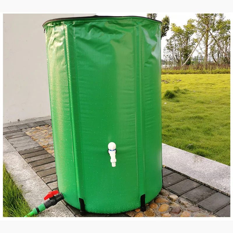 
Outdoor Rain Barrel Rainwater Collection Bucket PVC Water Tank 