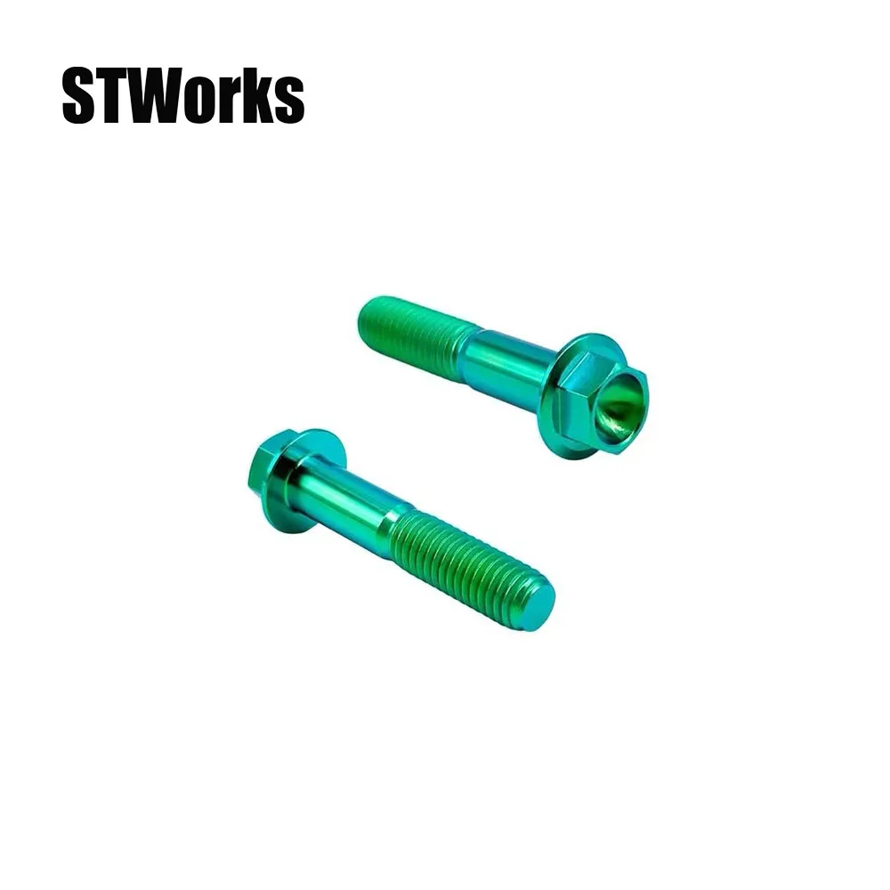 Racing bolts  M8 1.25 Pitch Titanium bolts Ti DIN6921 Flange Hex Bolt Screws