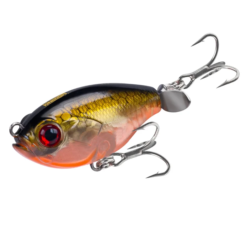 Kingdom 2023 New Propeller Lures 35mm 5.8g Stick Bait Fishing Lure Pencil Topwater Floating Whopper Popper For Bass Fishing