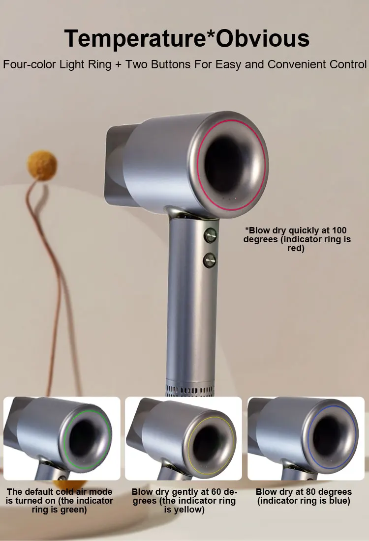 popular Low db Fast Drying Low Noise Blow Dryer Professional Ionic Hair Dryer for Home  Travel high speed hair dryer at home