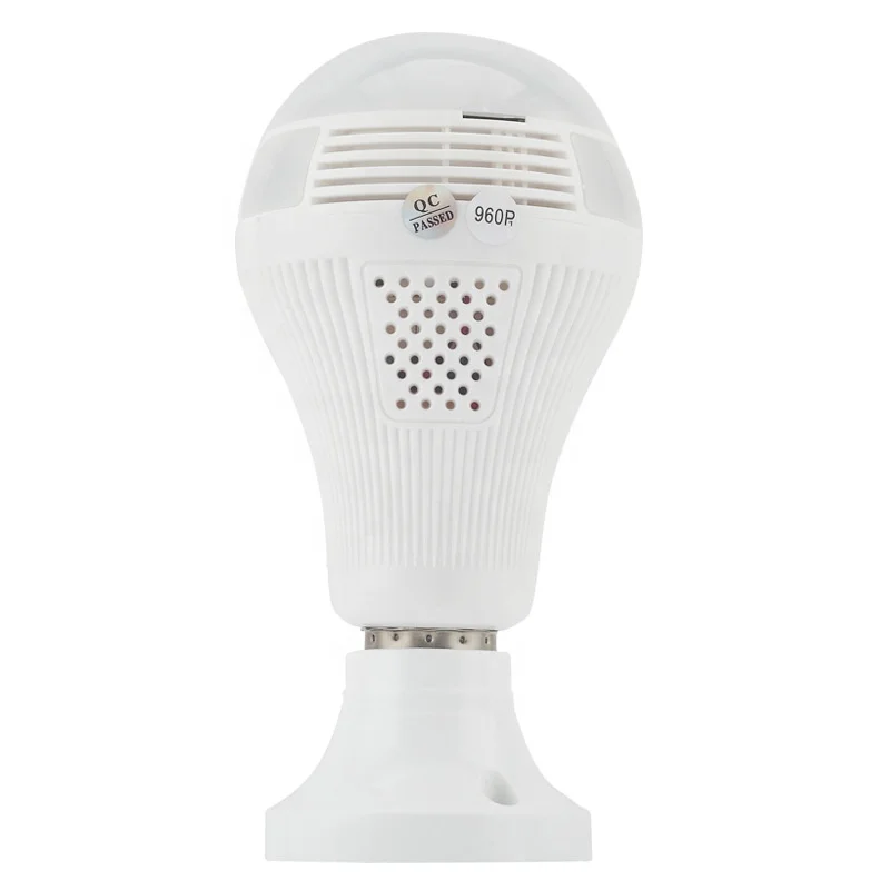 Light Bulb Camera  Camera PIR Body Sensing Motion Detection Night Vision 360 VR Panoramic Security Camera V2.0 Smart LED
