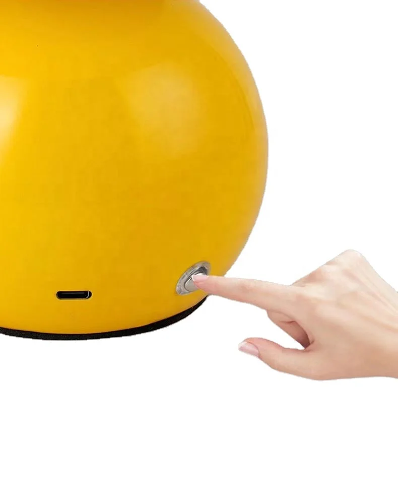 Shingel Crystal Ceramic Luxury Mushroom Led Night Light Rechargeable Table Lamps Cordless Desk Lights