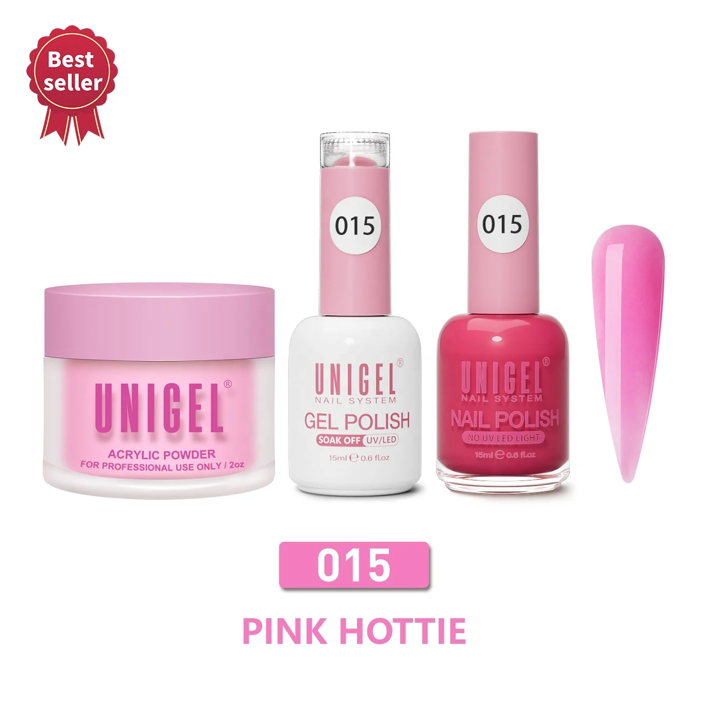 Unigel Wholesale #001-#018 Nail Supplies Private Label 3in1 Matching Acrylic Dipping Powder Gel Polish