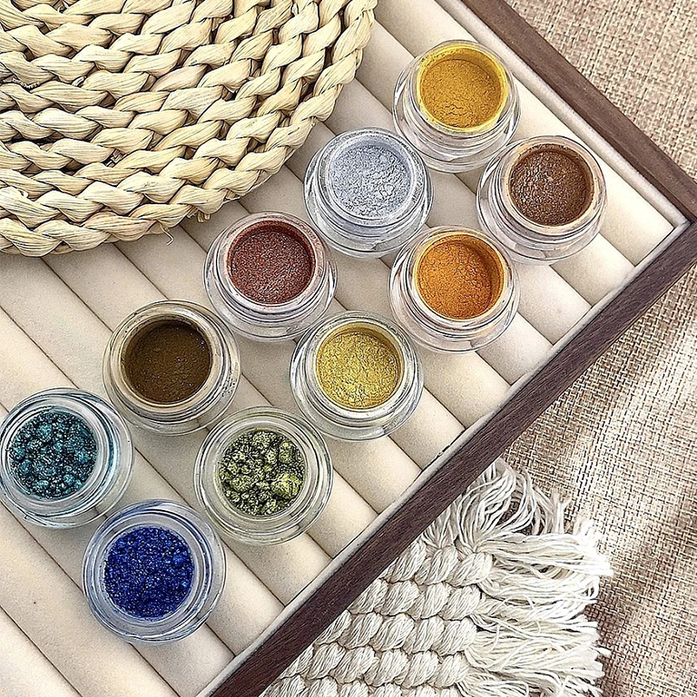 Nail Art Retro Gilded Copper Lacquer Powder 10 Colors Glitter Mirror Powder Nail Decoration Powder for Ladies