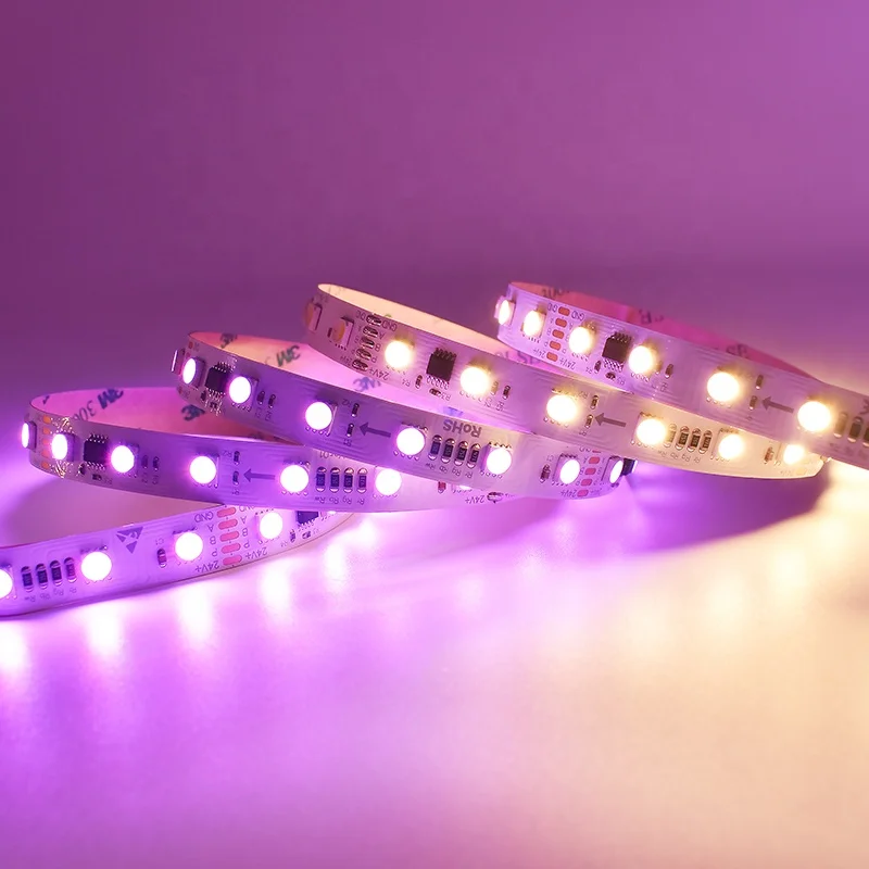 Christmas Outdoor RGBW LED Strip Lights SMD5050 UCS512 WS2811 10 Pixels Digital RGB RGBW 3000K 24V Running LED Strip