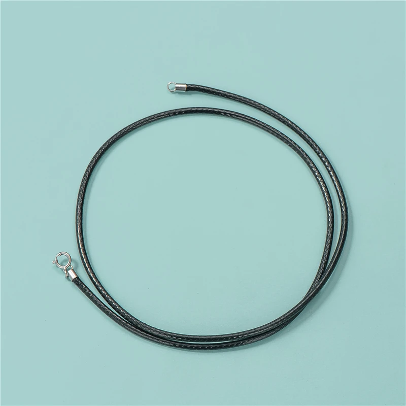 925 Sterling Silver End Clasp Necklace Good Quality Wax Cord for DIY Jewelry Making 5mm 3mm Plastic Jewelry Findings Beads Chain