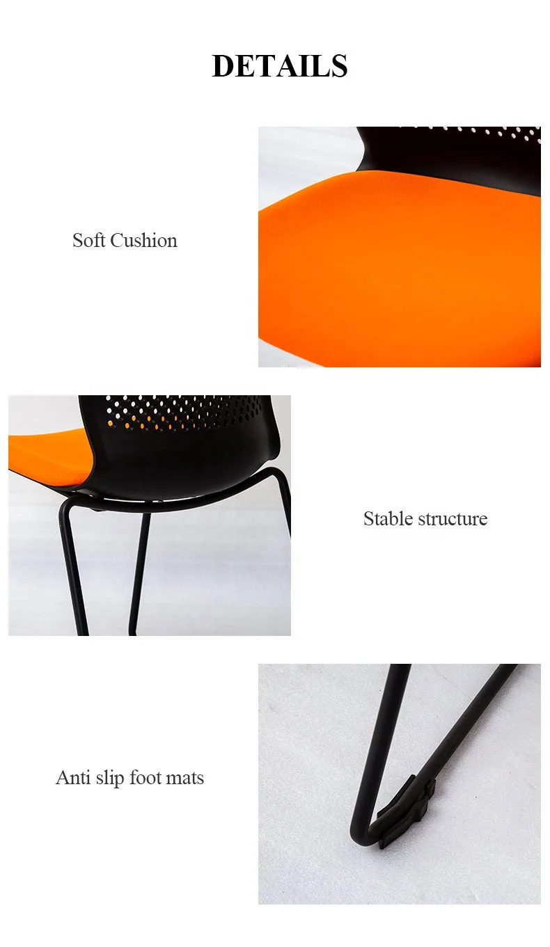 Simple Morden Armless Student Chair Plastic Steel Negotiation Office Chairs Comfortable Mesh Chair