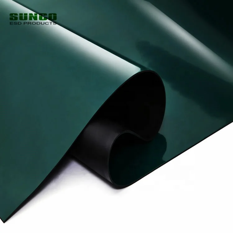 Gray/Green/Blue Industrial Anti Static Mats ESD Rubber Mat