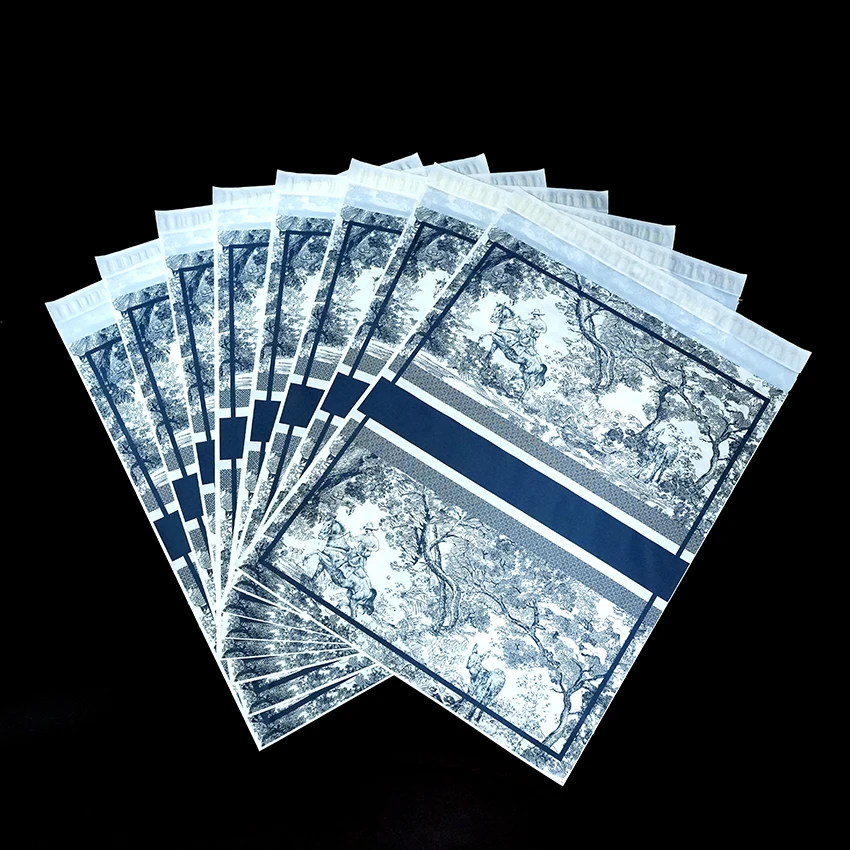 Custom printed recycled plastic mailer shipping polymailer poly courier bag pe flyer mailing bags for cloth with logo