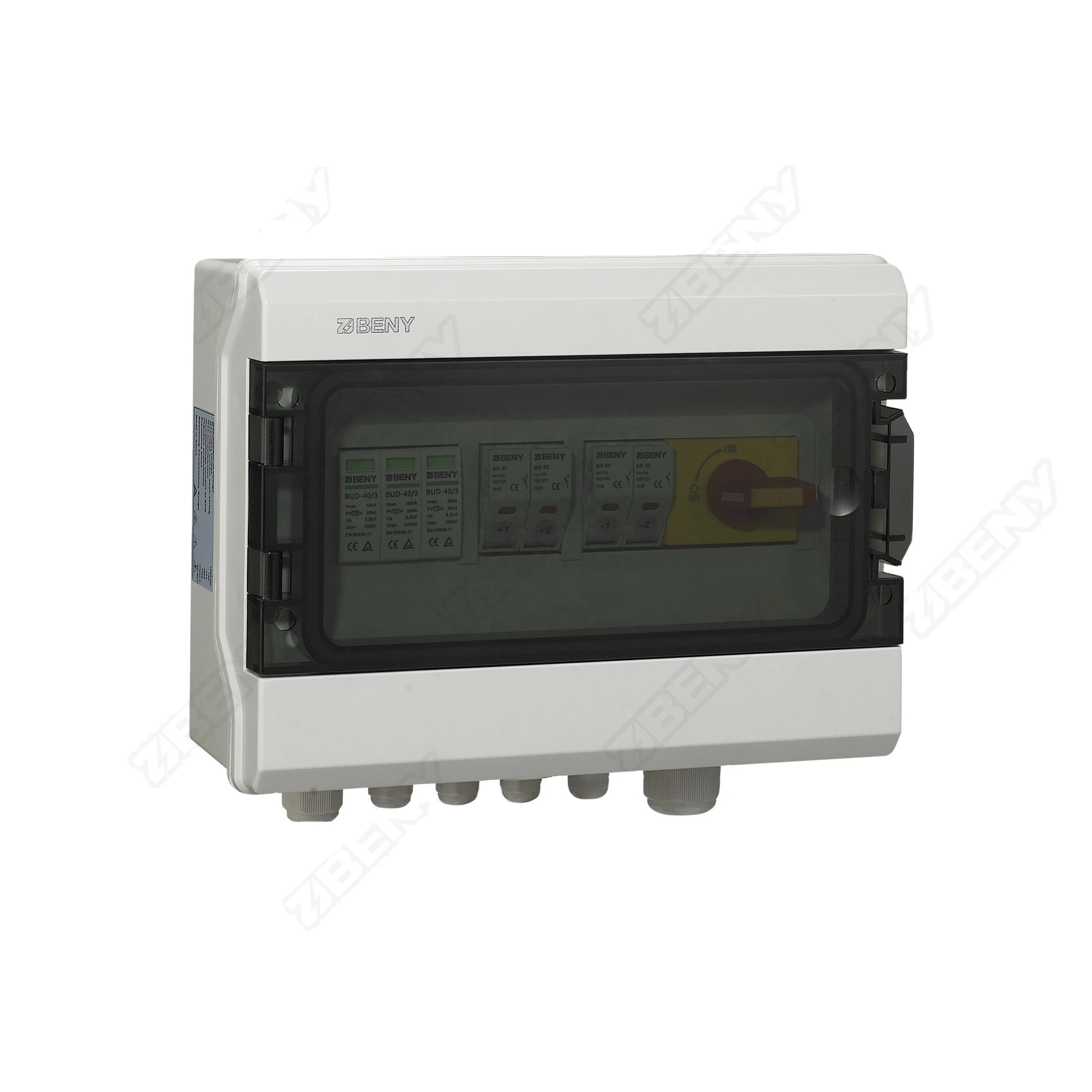 BENY TRUE DC Solar Combiner Box for 2 Strings Solar Panels and Customized up to 24 Strings