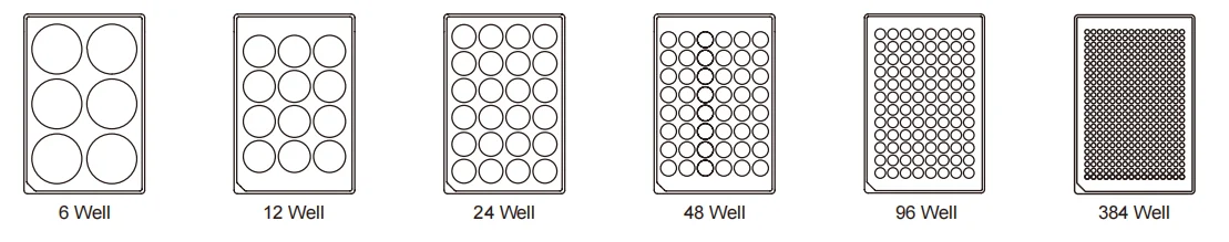 lab plastic containers 6 well V Bottom cell culture plate